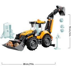LEGO 60480 City Scavatrice da Cantiere Gialla - Veicolo Giocattolo da Cantiere - Trattore con 2 Minifigure, Benna Anteriore e B