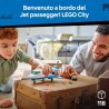 LEGO 60492 City Jet Passeggeri - Modellino di Aereo Giocattolo da Costruire con 4 Minifigure e Accessori da Viaggio - Giochi Di