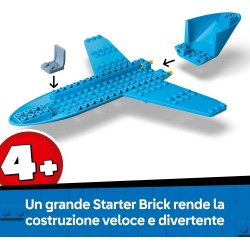 LEGO 60492 City Jet Passeggeri - Modellino di Aereo Giocattolo da Costruire con 4 Minifigure e Accessori da Viaggio - Giochi Di