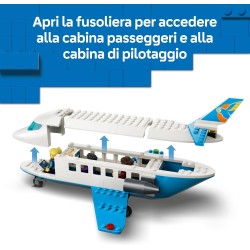 LEGO 60492 City Jet Passeggeri - Modellino di Aereo Giocattolo da Costruire con 4 Minifigure e Accessori da Viaggio - Giochi Di
