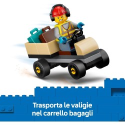 LEGO 60492 City Jet Passeggeri - Modellino di Aereo Giocattolo da Costruire con 4 Minifigure e Accessori da Viaggio - Giochi Di