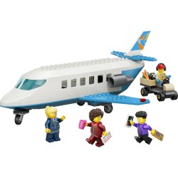 LEGO 60492 City Jet Passeggeri - Modellino di Aereo Giocattolo da Costruire con 4 Minifigure e Accessori da Viaggio - Giochi Di