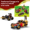 LEGO 71864 NINJAGO Veicoli Combinanti di Kai e Cole - con Macchina e Moto Giocattolo e 3 Minifigure tra cui Kai e Cole con Kata