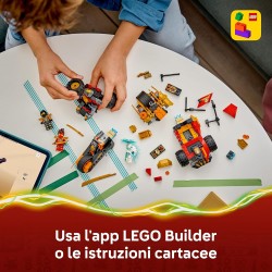 LEGO 71864 NINJAGO Veicoli Combinanti di Kai e Cole - con Macchina e Moto Giocattolo e 3 Minifigure tra cui Kai e Cole con Kata