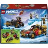 LEGO 71864 NINJAGO Veicoli Combinanti di Kai e Cole - con Macchina e Moto Giocattolo e 3 Minifigure tra cui Kai e Cole con Kata