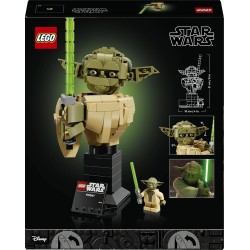 LEGO Star Wars 75438 Yoda Bust - Display Model Kit for Adults w/Green Lightsaber & Collectible Jedi Master Minifigure - DIY She
