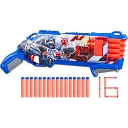 Hasbro - Nerf Transformers OPTIMUS Primal Dart Blaster, 16 freccette NERF Elite, regalo per ragazzi e ragazze di 8 anni