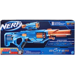Hasbro - Nerf Elite 2.0 Eaglepoint RD-8 Blaster – Batteria a 8 freccette, cannocchiale e canna staccabili, 16 freccette ufficia