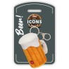 Trudi Birra Portachiavi Peluche portachiavi, idea regalo, gadget turistico Food International | 4x8x6,5 cm taglia XXS icons | m