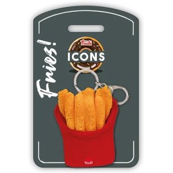 Trudi Patatine Fritte Portachiavi Peluche portachiavi, idea regalo, gadget turistico Food International | 6,5x7,5x3,5 cm taglia