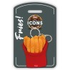 Trudi Patatine Fritte Portachiavi Peluche portachiavi, idea regalo, gadget turistico Food International | 6,5x7,5x3,5 cm taglia