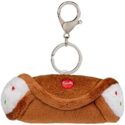 Trudi Cannolo Siciliano Portachiavi Peluche portachiavi, idea regalo, gadget turistico Cibo Made in Italy | 9x4,5x4 cm taglia X