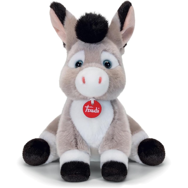 Trudi Asino Cesare | Peluche regalo per Natale e Compleanno, Animali di peluche | 24x32x33 cm taglia M | Classici Fattoria | mo
