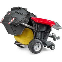 BRUDER 02039 - Imballatrice per balle rotonde Massey Ferguson RB 4180 V | Pressa per balle per lavori di raccolta, fattoria, ag