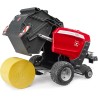 BRUDER 02039 - Imballatrice per balle rotonde Massey Ferguson RB 4180 V | Pressa per balle per lavori di raccolta, fattoria, ag