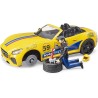 BRUDER 02504 - RAM 2500 Power Wagon e Roadster Racing Team, veicolo fuoristrada, rimorchio, auto da corsa, veicolo