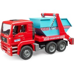 BRUDER 02741 - MAN TGA camion per container scarrabili | Camion, veicolo da cantiere, camion per container, giocattolo dai 3 an