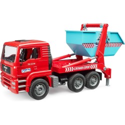BRUDER 02741 - MAN TGA camion per container scarrabili | Camion, veicolo da cantiere, camion per container, giocattolo dai 3 an