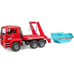 BRUDER 02741 - MAN TGA camion per container scarrabili | Camion, veicolo da cantiere, camion per container, giocattolo dai 3 an