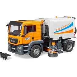 BRUDER 03780 - Autocarro MAN TGS pulizia strade, spazzatrice, raccolta rifiuti, veicolo