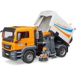 BRUDER 03780 - Autocarro MAN TGS pulizia strade, spazzatrice, raccolta rifiuti, veicolo