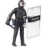 BRUDER 62151 - bworld Personaggio delle forze speciali della polizia | Con scudo protettivo, equipaggiamento, personaggio delle