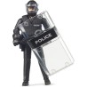 BRUDER 62151 - bworld Personaggio delle forze speciali della polizia | Con scudo protettivo, equipaggiamento, personaggio delle