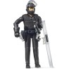 BRUDER 62151 - bworld Personaggio delle forze speciali della polizia | Con scudo protettivo, equipaggiamento, personaggio delle