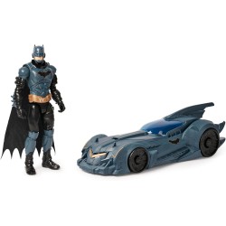 DC Batman, Shadow Guardian Batmobile e action figure di Batman, giocattoli per bambini dai 3 anni in su