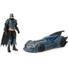 DC Batman, Shadow Guardian Batmobile e action figure di Batman, giocattoli per bambini dai 3 anni in su