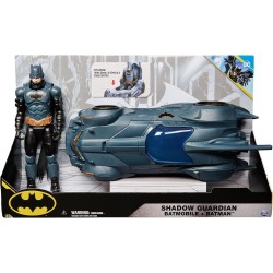 DC Batman, Shadow Guardian Batmobile e action figure di Batman, giocattoli per bambini dai 3 anni in su