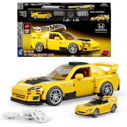 ​​Mattel Brick Shop Hot Wheels - 07 Honda S2000 Serie Speed, set da costruire con 257 pezzi, dettagli realistici e adesivi per 