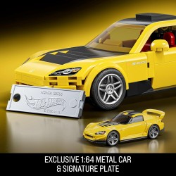 ​​Mattel Brick Shop Hot Wheels - 07 Honda S2000 Serie Speed, set da costruire con 257 pezzi, dettagli realistici e adesivi per 