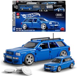 ​Mattel Brick Shop Hot Wheels Serie Speed set da costruire, 94 Audi Avant RS2 con 252 pezzi, dettagli realistici e adesivi per 