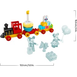 LEGO DUPLO | 10941 Disney Il Treno del Compleanno di Topolino e Minnie - Giocattolo per Bambine e Bambini da 2 Anni in su - Gio