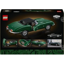 LEGO Icons 11381 Jaguar E-Type - Kit di Modellismo per Adulti di Classica Auto Sportiva - Motore 6 Cilindri in Linea e Kit di A
