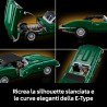 LEGO Icons 11381 Jaguar E-Type - Kit di Modellismo per Adulti di Classica Auto Sportiva - Motore 6 Cilindri in Linea e Kit di A