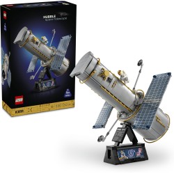LEGO Icons 11382 Telescopio Spaziale Hubble - Kit di Modellismo 3D per Adulti - Set STEM con Pannelli Solari, Quadro Comandi e 