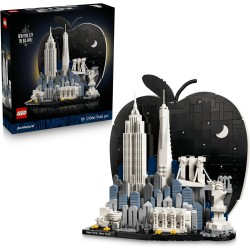 LEGO Architecture 21066 New York City – La Grande Mela - Kit Modellismo per Adulti - Decorazione con Monumenti Simbolici tra cu