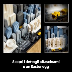 LEGO Architecture 21066 New York City – La Grande Mela - Kit Modellismo per Adulti - Decorazione con Monumenti Simbolici tra cu