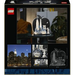 LEGO Architecture 21066 New York City – La Grande Mela - Kit Modellismo per Adulti - Decorazione con Monumenti Simbolici tra cu