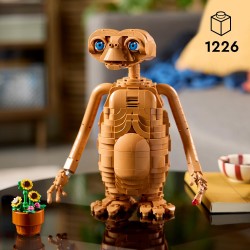 LEGO Ideas 21370 E.T. the Extra-Terrestrial - Kit di Modellismo per Adulti con Personaggio Alieno, Fiori Finti in Vaso e Matton