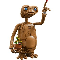 LEGO Ideas 21370 E.T. the Extra-Terrestrial - Kit di Modellismo per Adulti con Personaggio Alieno, Fiori Finti in Vaso e Matton