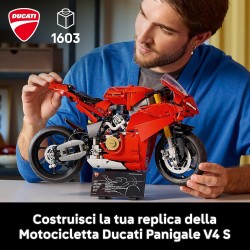 LEGO Technic 42202 Motocicletta Ducati Panigale V4 S, Modellino da Costruire per Adulti, Idea Regalo Uomo, Donna, Papà, Mamma, 