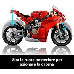 LEGO Technic 42202 Motocicletta Ducati Panigale V4 S, Modellino da Costruire per Adulti, Idea Regalo Uomo, Donna, Papà, Mamma, 