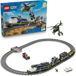 LEGO City 60508 Rapina al Treno della Polizia - Modellino di Treno Telecomandato con Binario Circolare, Elicottero, Auto da Ral