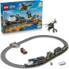 LEGO City 60508 Rapina al Treno della Polizia - Modellino di Treno Telecomandato con Binario Circolare, Elicottero, Auto da Ral