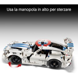 LEGO Technic 42234 Auto Sportiva Dodge Viper GTS-R - Modello di Macchina Giocattolo con Motore V10, Sterzo e Differenziale - Re