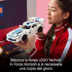 LEGO Technic 42234 Auto Sportiva Dodge Viper GTS-R - Modello di Macchina Giocattolo con Motore V10, Sterzo e Differenziale - Re