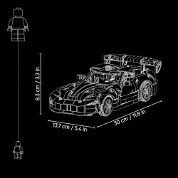 LEGO Technic 42234 Auto Sportiva Dodge Viper GTS-R - Modello di Macchina Giocattolo con Motore V10, Sterzo e Differenziale - Re